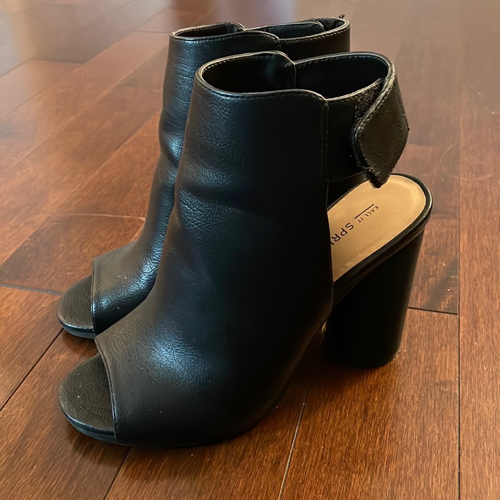 Call it spring open toe booties